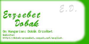 erzsebet dobak business card